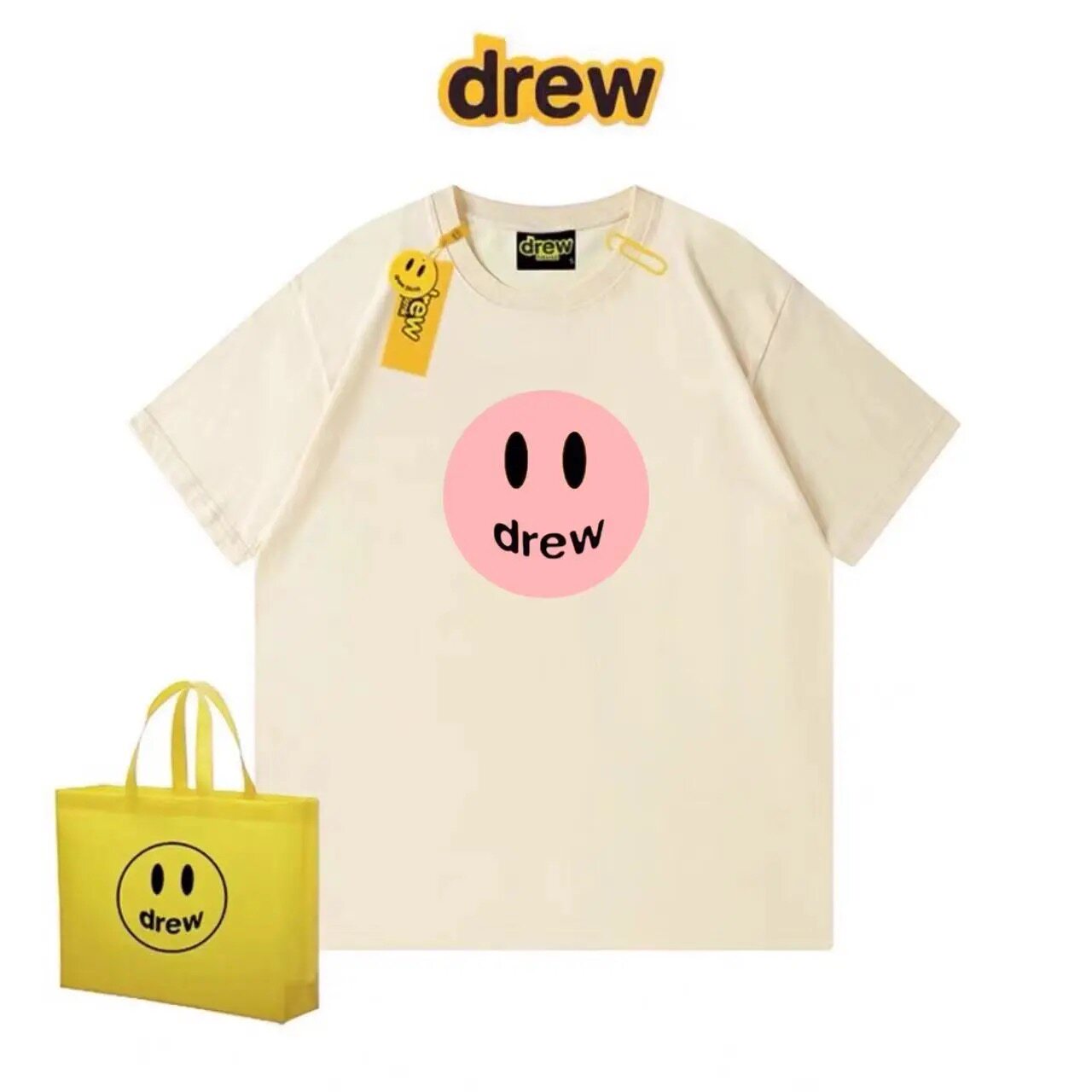 Drew House Pink Smiley T Shirt - Vintage Fashion Houses 评论和价格