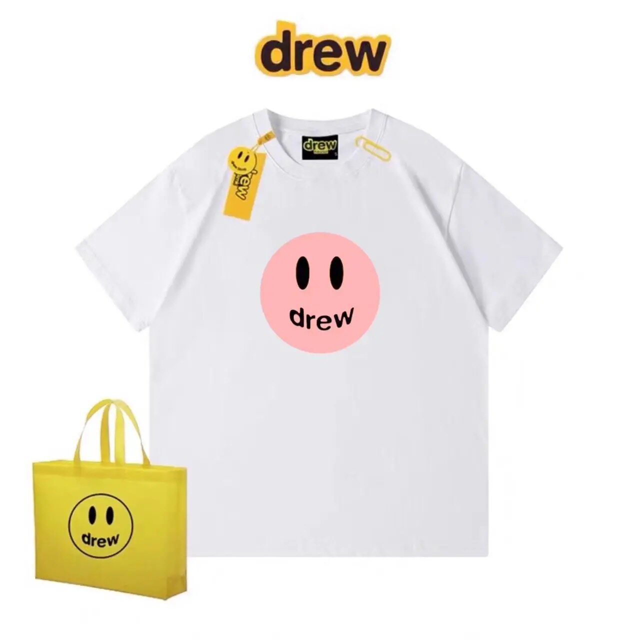Drew House Pink Smiley T Shirt - Vintage Fashion Houses 评论和价格