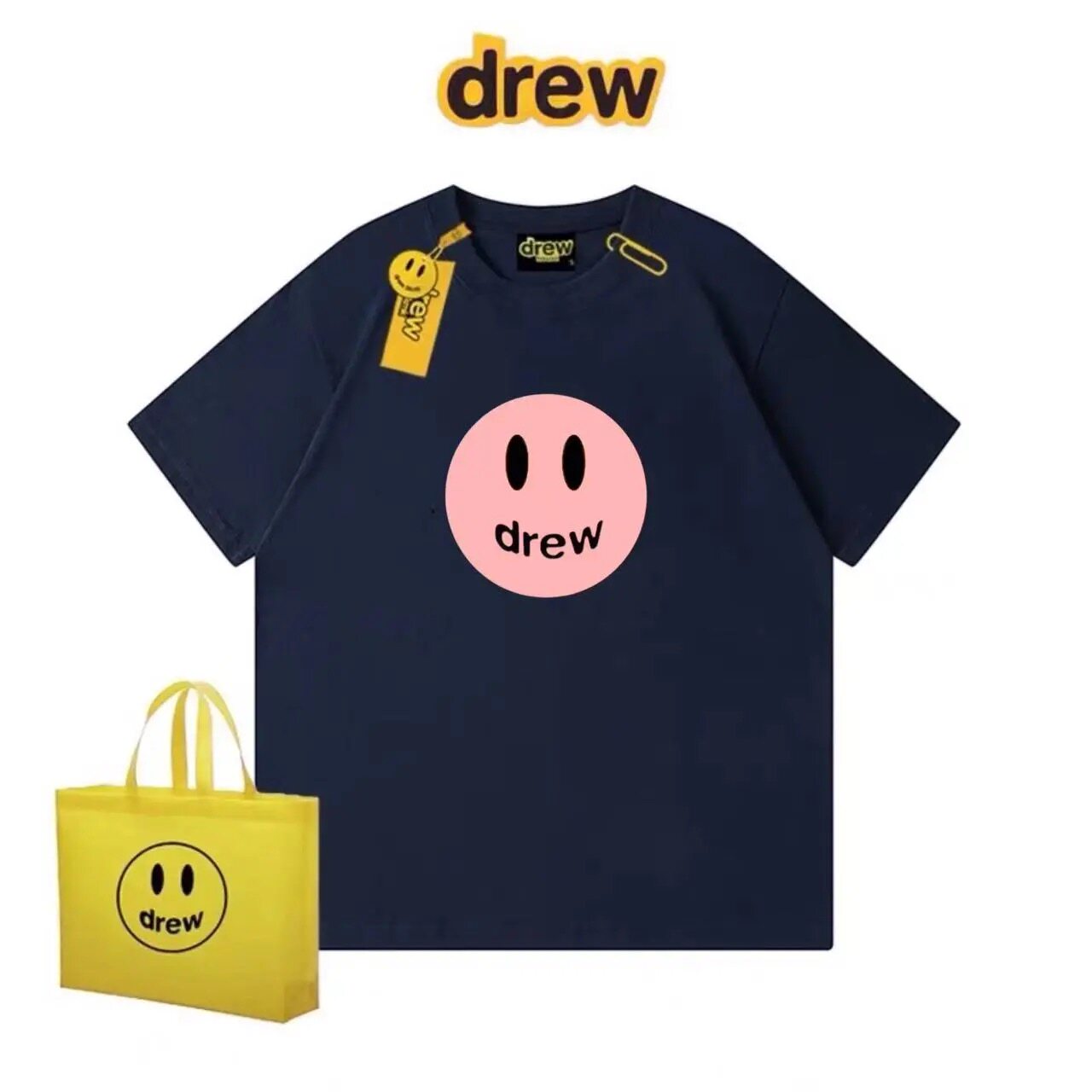 Drew House Pink Smiley T Shirt - Vintage Fashion Houses 评论和价格