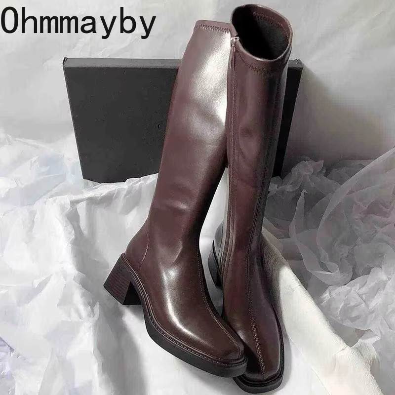 Vintage Thick Heel Women Knee  - Vintage Fashion Style 评论和价格