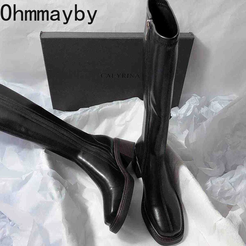 Vintage Thick Heel Women Knee  - Vintage Fashion Style 评论和价格