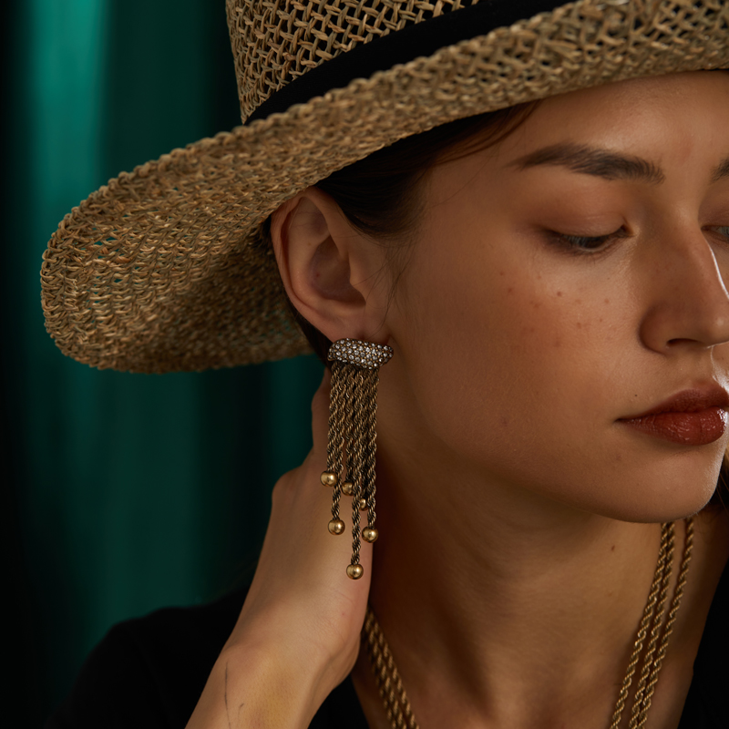 Vintage Gold Color Rope Tassel - Vintage Fashion Jewelry Brands 评论和价格
