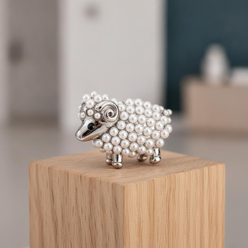 1 Pcs Vintage Pearl Sheep Goat - Vintage Fashion Outfits Men 评论和价格