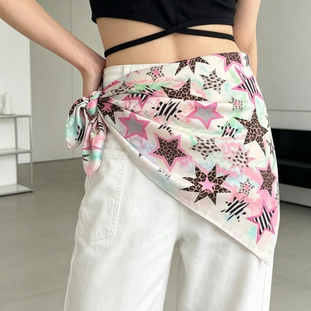 Vintage Square Scarf Y2K Style - Vintage Fashion Outfit 评论和价格