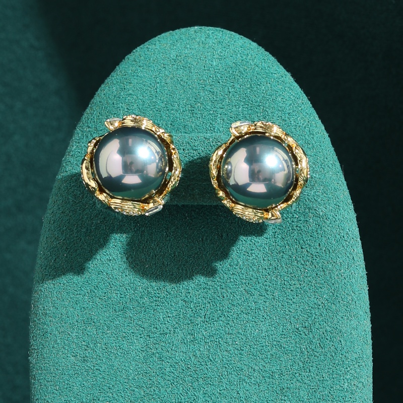 Vintage Grey Pearl Earrings Fo - Vintage Fashion Jewelry Brands 评论和价格