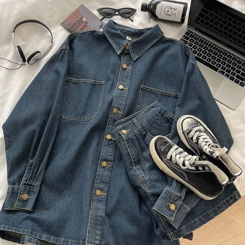 Y2K Denim Skirt Set: Vintage J - Vintage Fashion Style 评论和价格