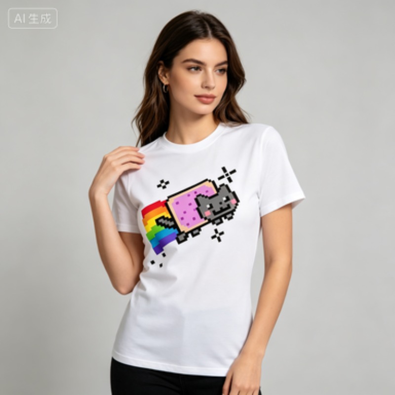 Colorful Pixel‑Style Flying Ca - Vintage Fashion Style Female 评论和价格