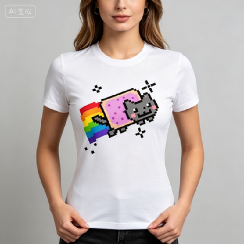 Colorful Pixel‑Style Flying Ca - Vintage Fashion Style Female 评论和价格