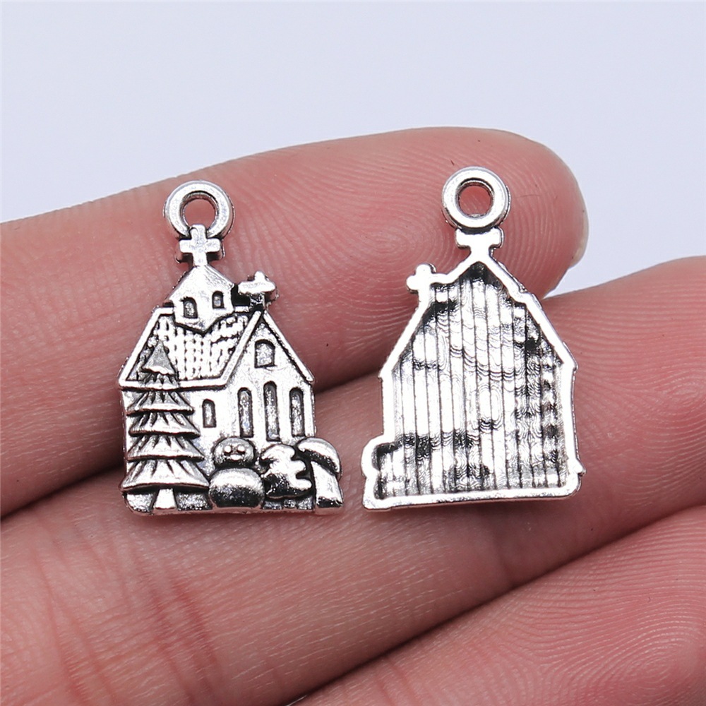 WYSIWYG 10pcs 21x14mm Antique  - Vintage Fashion Houses 评论和价格