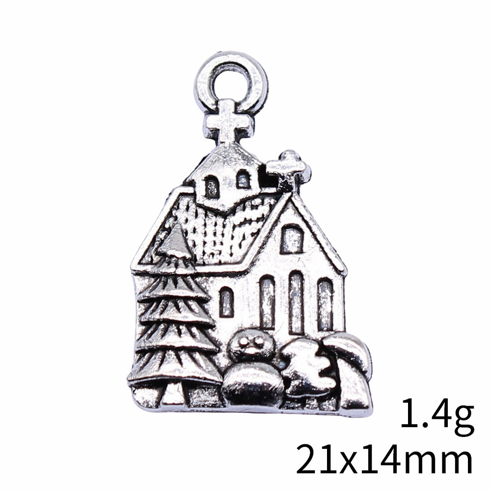 WYSIWYG 10pcs 21x14mm Antique  - Vintage Fashion Houses 评论和价格