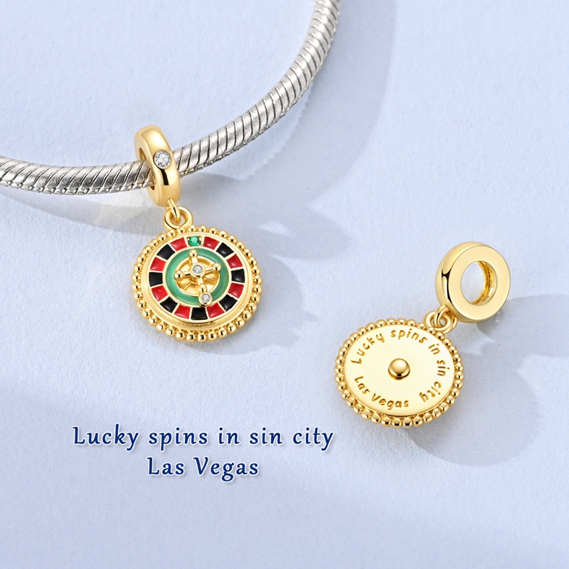 925 Sterling Silver Charm Gold - Vintage Fashion Las Vegas 评论和价格