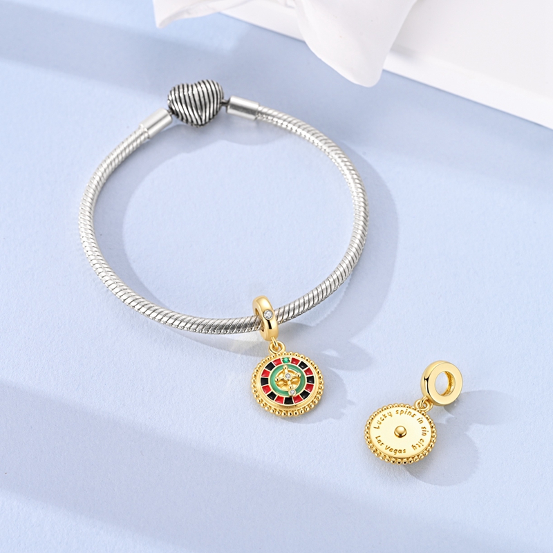 925 Sterling Silver Charm Gold - Vintage Fashion Las Vegas 评论和价格