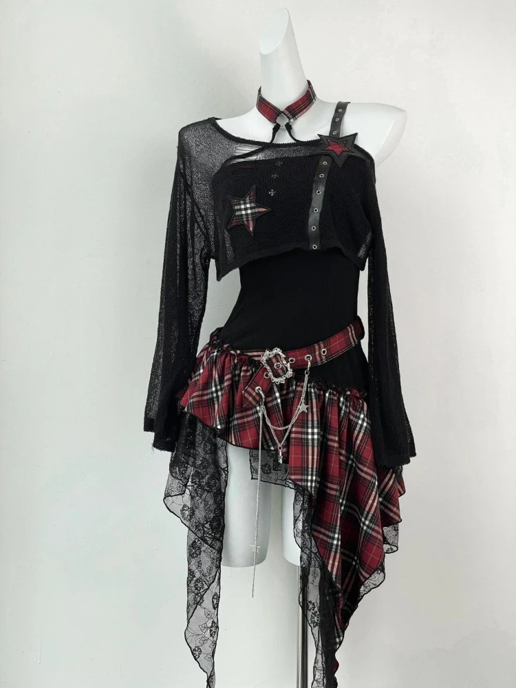 Harajuku Fashion Slim Gothic A - Vintage Fashion Retro Outfit 评论和价格